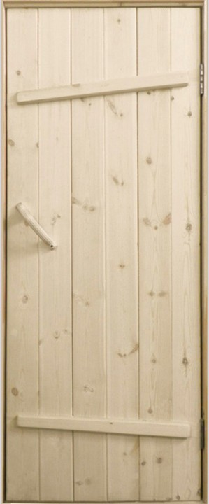 Дверь ласточкин хвост 1900*700 с навесами (Сосна)