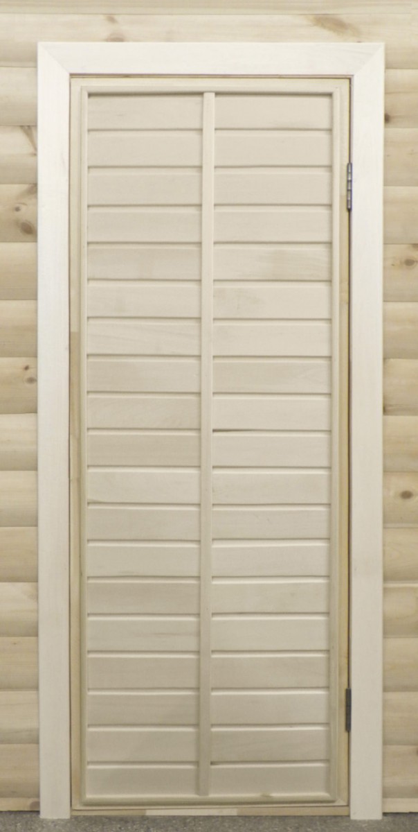Дверь банная Тип 1 (глух) 1900*700 с навесами (Липа)