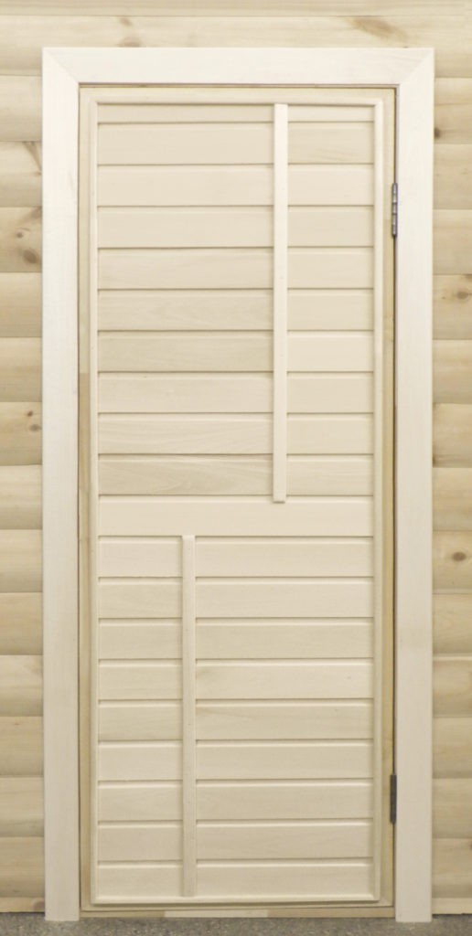Дверь банная Тип 4 (глух) 1900*700 с навесами (Липа)